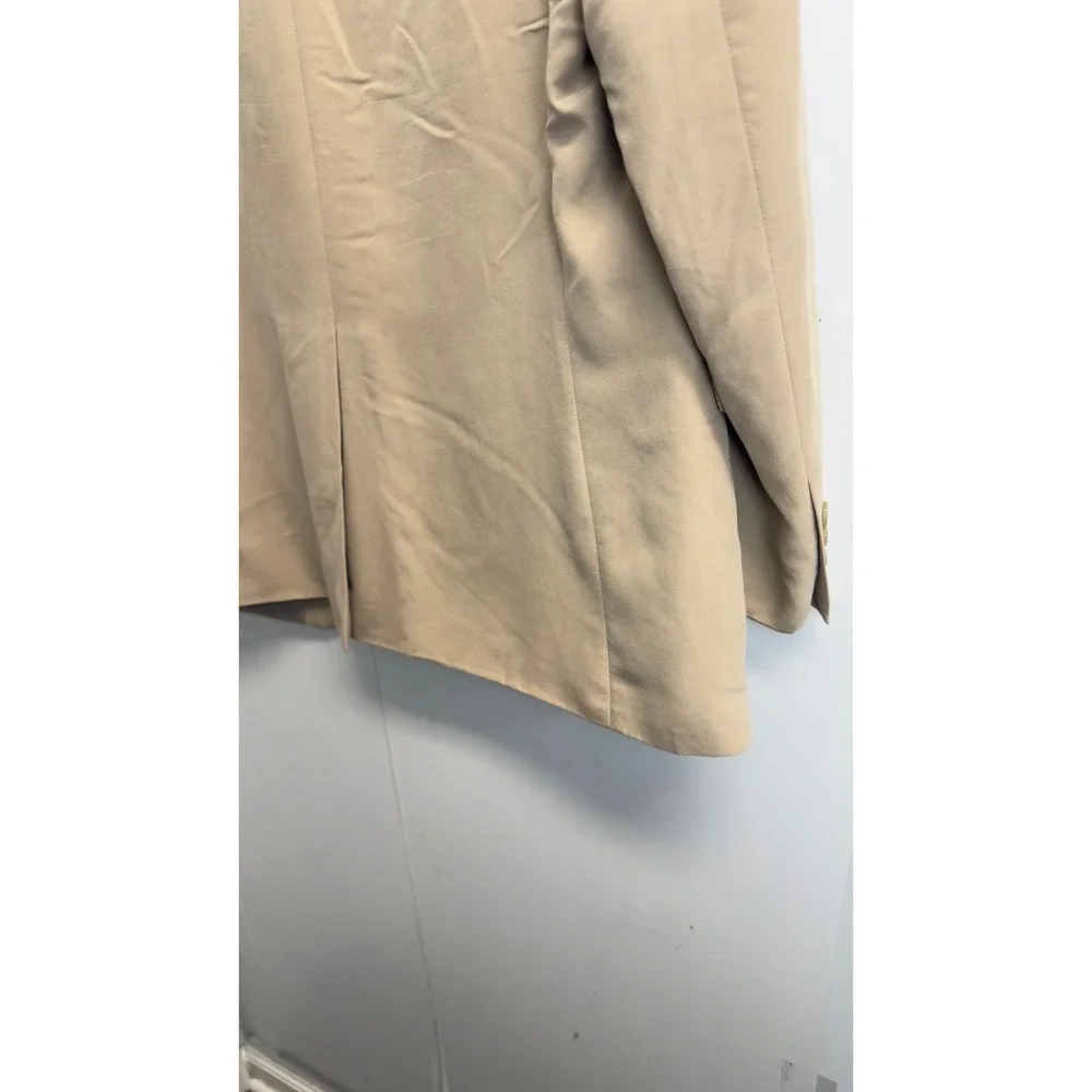 Chaps Mens 42R Tan Khaki Two Button Blazer Sport Coat Paisley Lining‎ Jacket